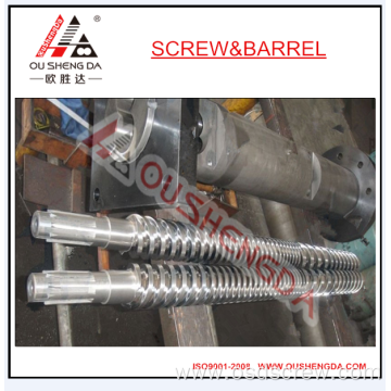 Conical screw and barrel for PP PE pipe ( bimetallic screw barrel)